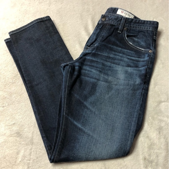 AG Adriano Goldschmied The Tellis Modern Slim Dark Wash Denim Jeans - Picture 2 of 14